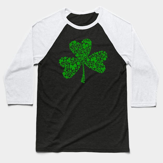 Irish St Patrick Shamrock Green Clover for Ireland Lover and Fans Baseball T-Shirt by Mewzeek_T